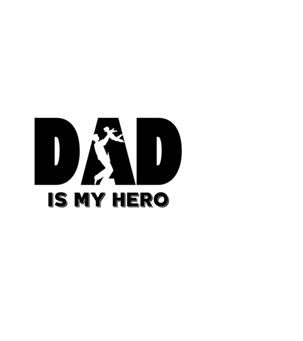 Dad is my hero - Apa az én hősöm minta fehér pólón
