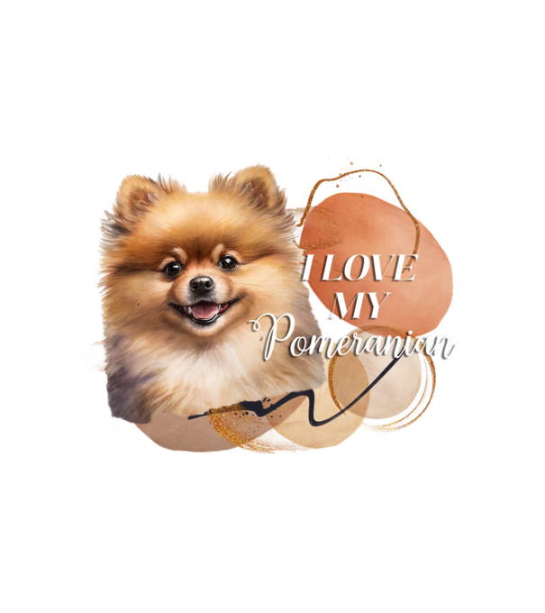 Imádom a pomeránaii spiccemet minta fehér pólón