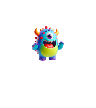 Cute Monster minta fekete pólón