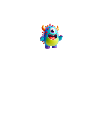 Cute Monster minta fekete pólón