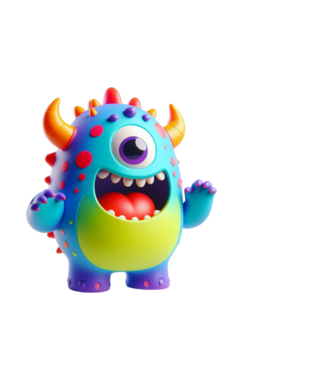 Cute Monster minta fekete pólón