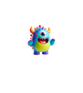 Cute Monster minta fekete pólón