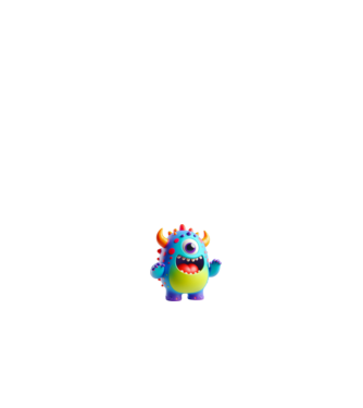 Cute Monster minta fehér/piros pólón