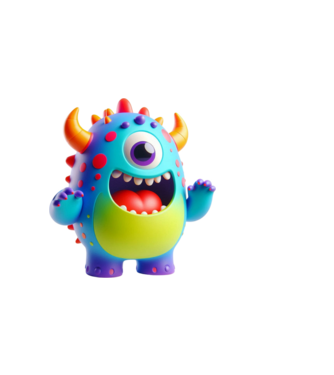 Cute Monster minta sötétkék pólón