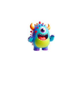 Cute Monster minta fekete pólón