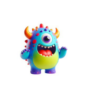 Cute Monster minta fehér pólón