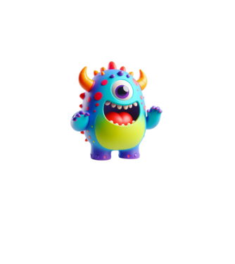 Cute Monster minta fekete pólón