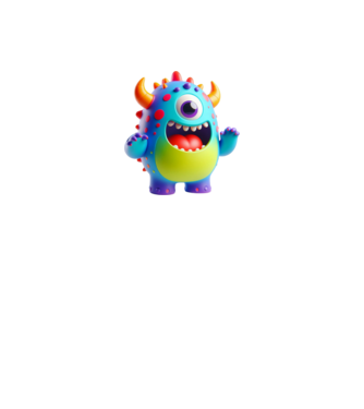 Cute Monster minta fekete/piros pólón