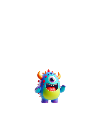 Cute Monster minta fehér pólón