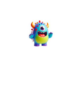 Cute Monster minta királykék pólón