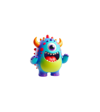 Cute Monster minta fekete pólón