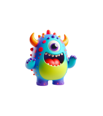Cute Monster minta fehér pólón