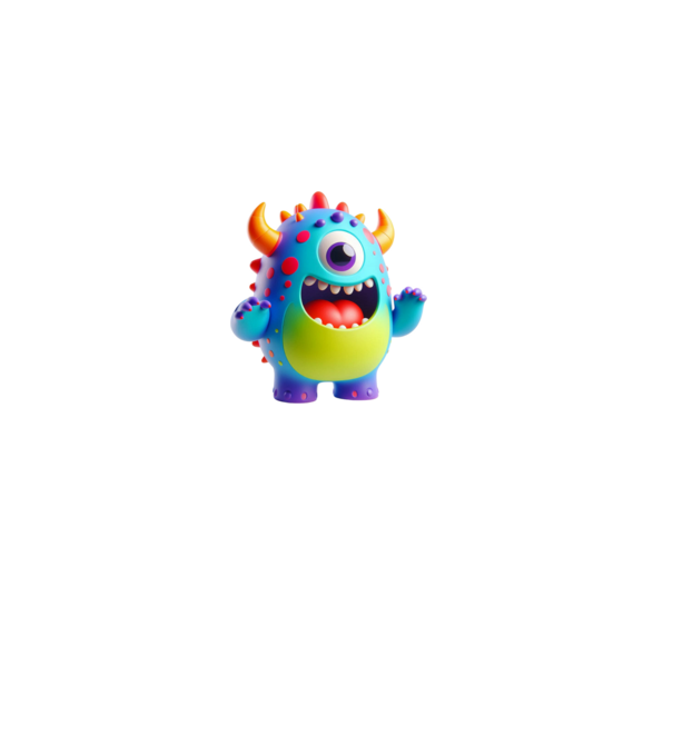 Cute Monster minta fekete pólón