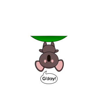G'day - Aranyos Koala Ausztráliából minta almazöld pólón