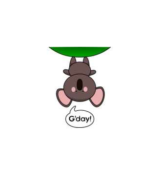 G'day - Aranyos Koala Ausztráliából minta szürke pólón