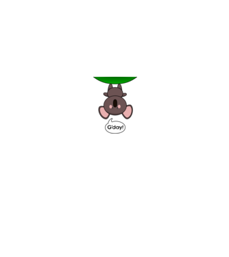 G'day - Aranyos Koala Ausztráliából minta fehér/piros pólón