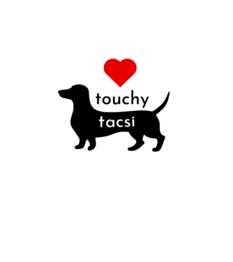 ❤️ touchy tacsi - imádnivaló tacskó (színezhető) minta fehér pólón