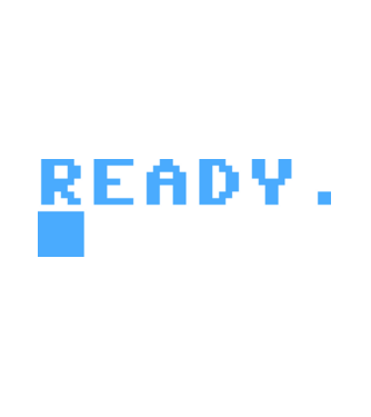 READY - commodore prompt minta fehér pólón