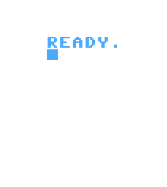 READY - commodore prompt minta szürke pólón