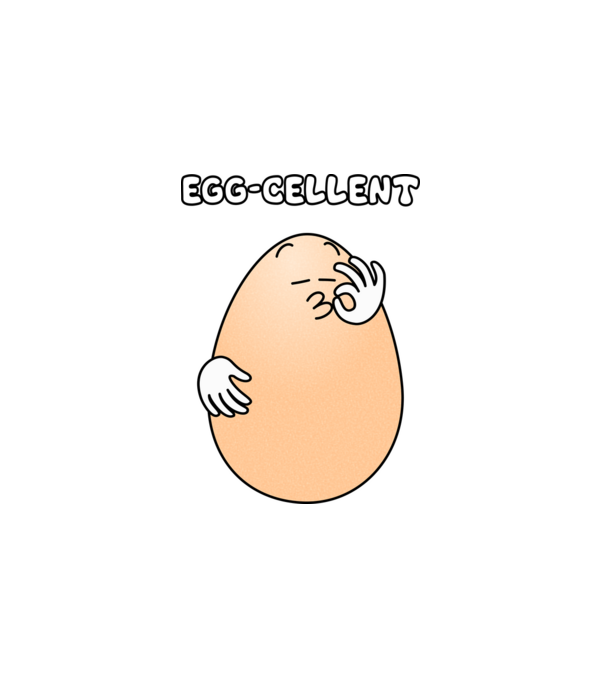 Egg-cellent - a tökéletes nap! minta fehér pólón