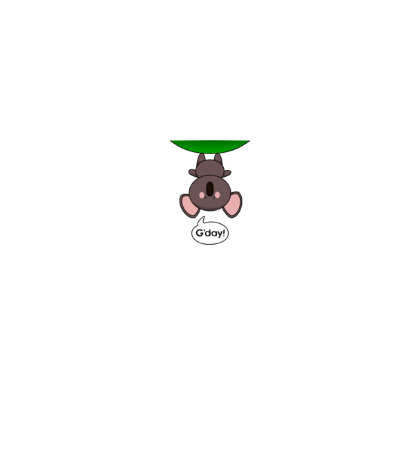 G'day - Aranyos Koala Ausztráliából minta fehér/piros pólón