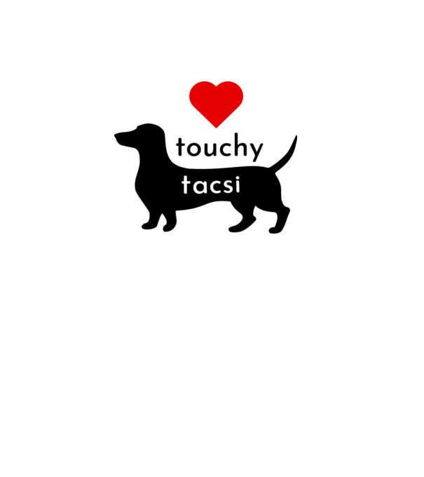 ❤️ touchy tacsi - imádnivaló tacskó (színezhető) minta fehér pólón
