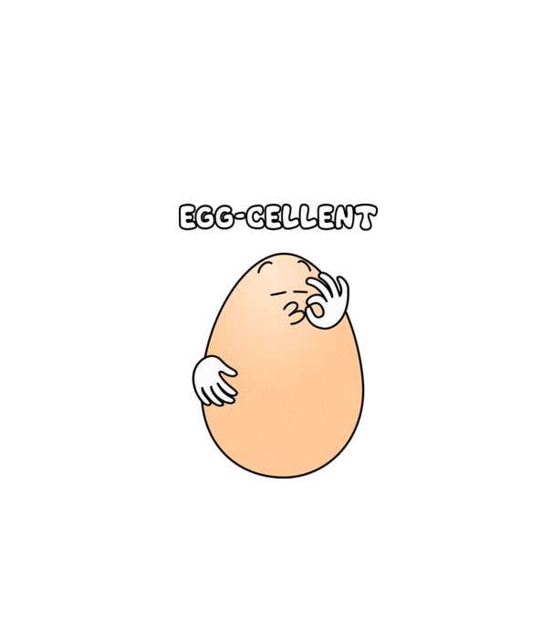 Egg-cellent - a tökéletes nap! minta fehér pólón