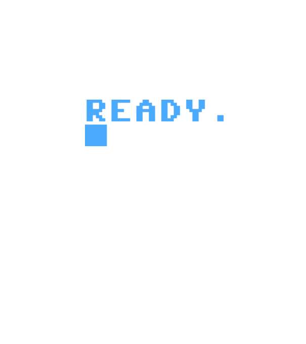 READY - commodore prompt minta farmerkék pólón