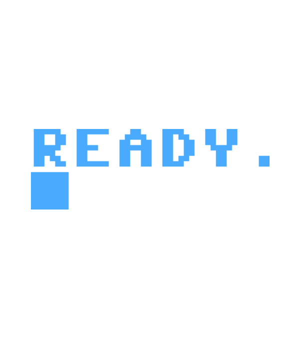 READY - commodore prompt minta fehér pólón