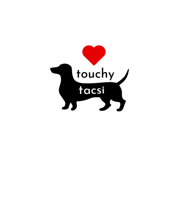 ❤️ touchy tacsi - imádnivaló tacskó (színezhető) minta világos rózsaszín pólón