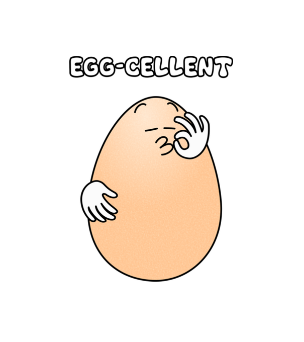 Egg-cellent - a tökéletes nap! minta fehér pólón