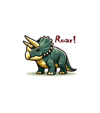 triceratops minta fehér pólón