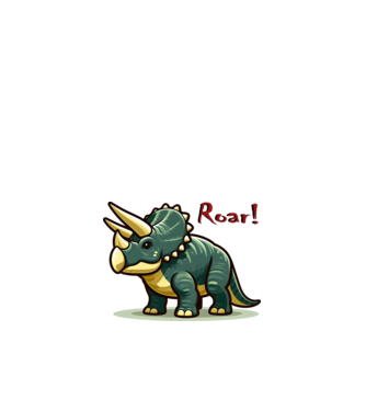 triceratops minta fehér pólón
