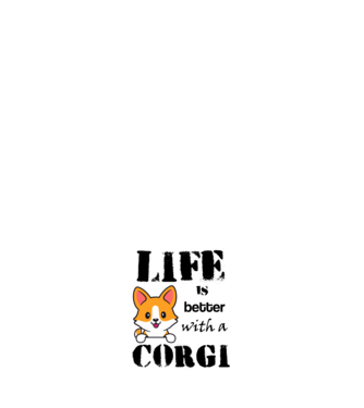 Corgi minta fehér pólón