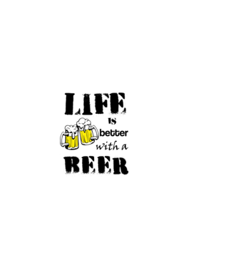Life is better with a beer minta világos rózsaszín pólón