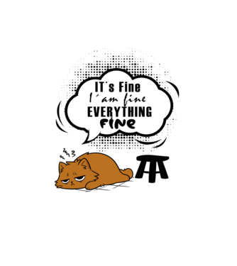 It's Fine 2 minta homokszín pólón