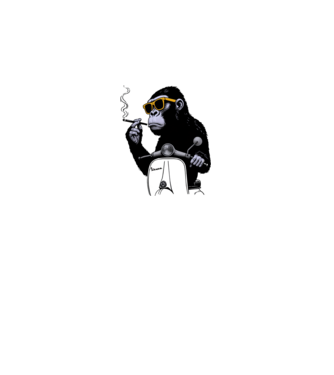 gorillavespa minta szürke pólón