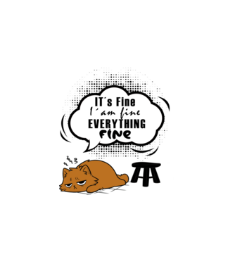 It's Fine 2 minta fehér pólón