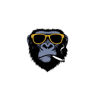 gorilla2 minta szürke pólón