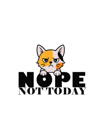 Nope, not today cica minta almazöld pólón