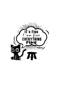 it´s fine minta fekete pólón