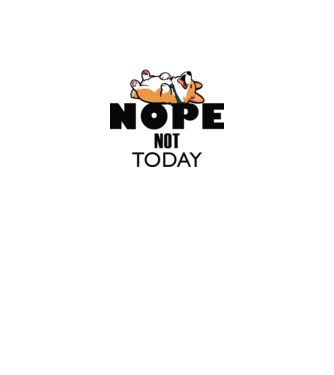 Nope, not today corgi minta fehér pólón