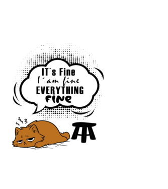 It's Fine 2 minta fekete pólón