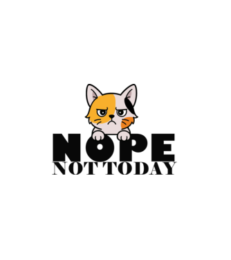 Nope, not today cica minta fehér pólón