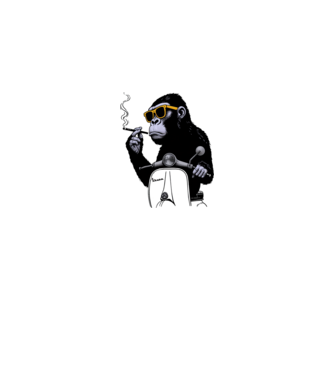 gorillavespa minta királykék pólón