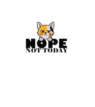 Nope, not today cica minta fehér pólón