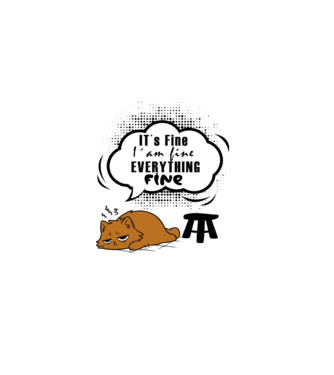 It's Fine 2 minta fehér pólón