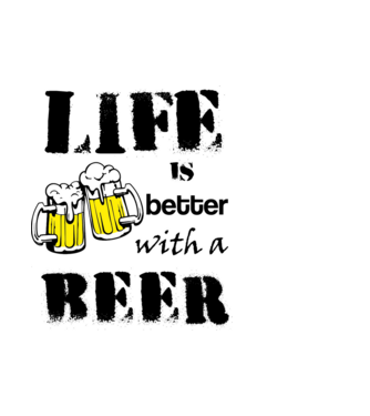 Life is better with a beer minta fehér pólón
