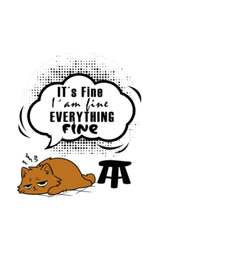 It's Fine 2 minta fehér pólón