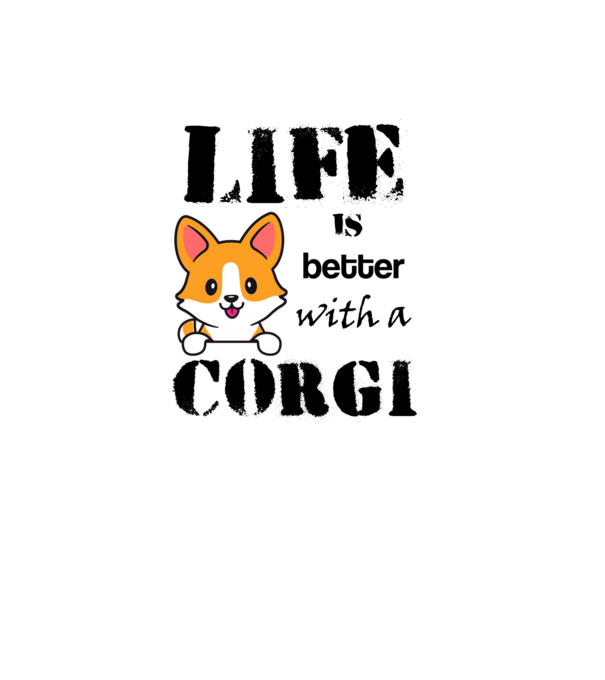 Corgi minta fehér pólón